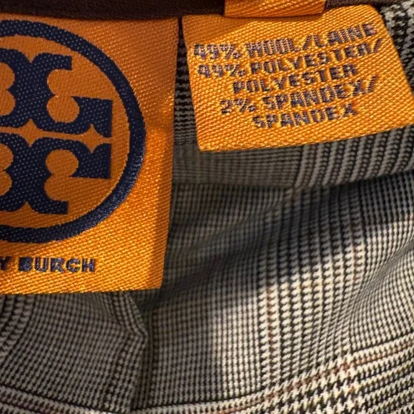 Tory Burch Glen Plaid Flare Trousers Women Sz 6 Wool Blend Wide Leg Dress Pants - Picture 13 of 16